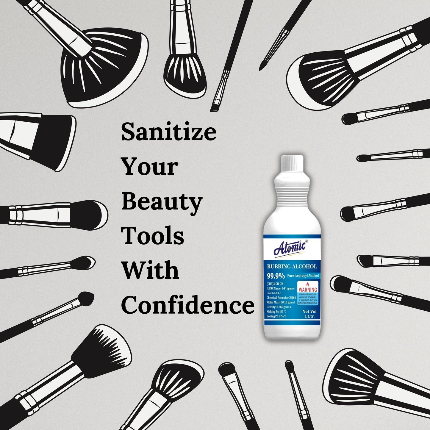 Atomic Professional IPA Cleaner – 99.9% High-Strength Rubbing Alcohol (1 Litre)