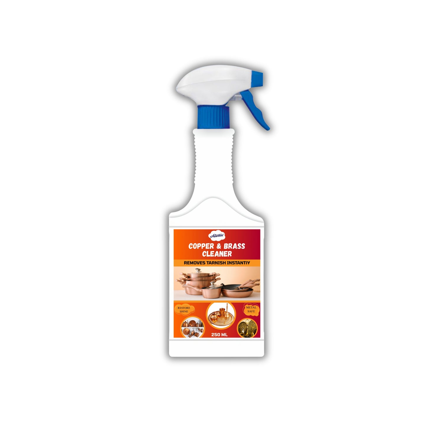 Atomic Copper & Brass Cleaner – Instantly Revive Dull Metals to a Brilliant Shine (250 ml)