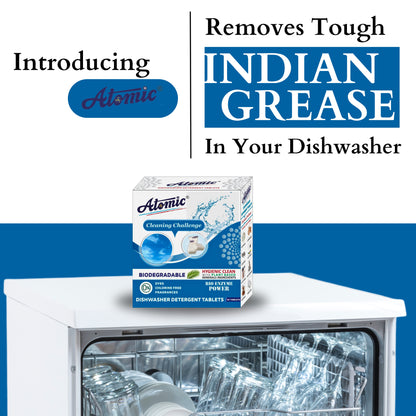 Dishwasher Detergent Tablets – Powerful Grease Removal for Indian Cooking (45 Tablets)
