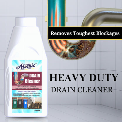 Atomic Heavy Duty Drain Cleaner (450g) – Professional Clog Remover & Pipe Opener