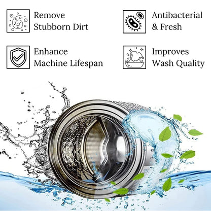 Atomic Washing Machine Cleaner Tablets (12 Count) – Deep Cleaning Oxy-Bleach & Enzyme Descaler