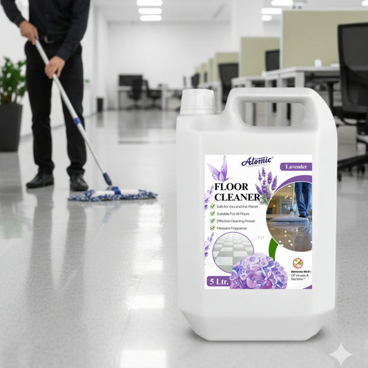 ATOMIC Floor Cleaner – Lavender Fragrance (5 Ltr) | Powerful Cleaning with a Calm, Fresh Aroma
