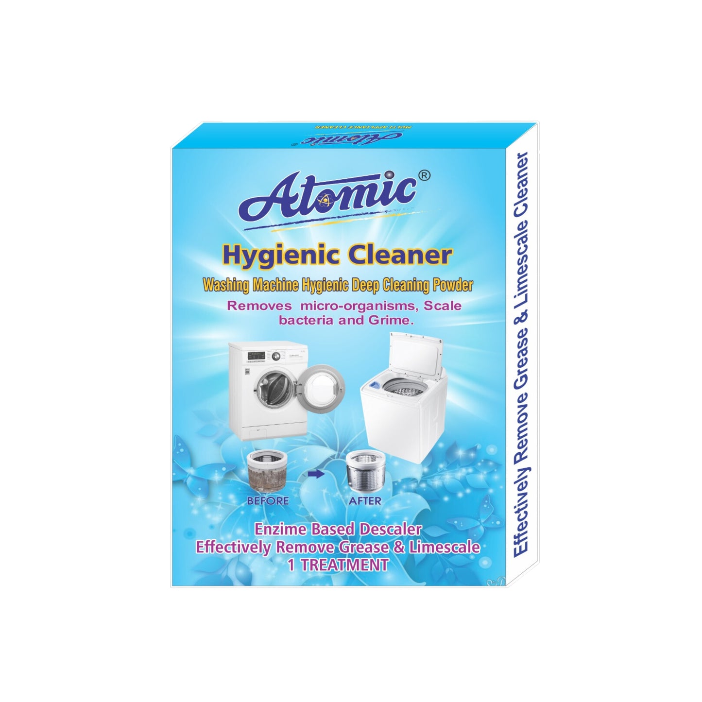 Atomic Descaler 150gm – Hygienic Washing Machine Cleaner & Limescale Remover (Deep Clean Formula)