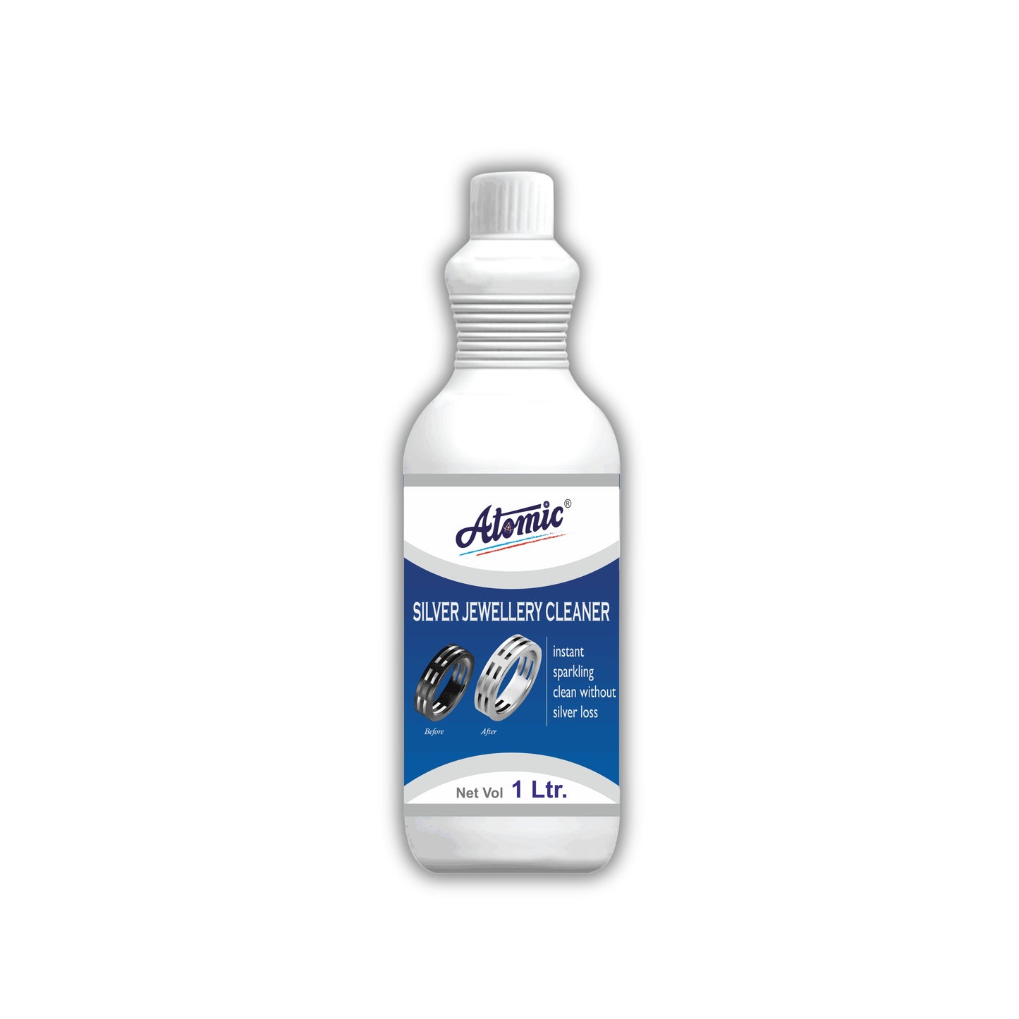 Atomic Silver Jewellery Cleaner 1 Litre – Instant Sparkling Clean Without Silver Loss
