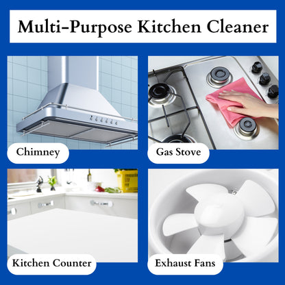 Heavy-Duty Kitchen Grease Cleaner 250 ml – Restores Shine, Removes Odor