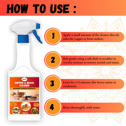 Atomic Copper & Brass Cleaner – Instantly Revive Dull Metals to a Brilliant Shine (250 ml)