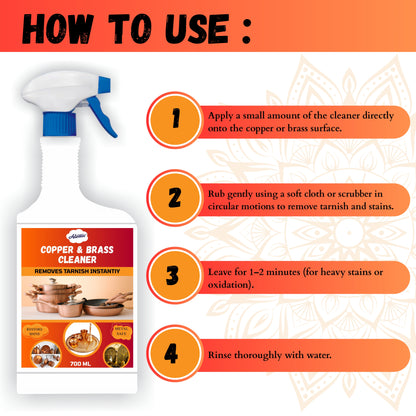 Atomic Copper & Brass Cleaner – Heavy-Duty Metal Care for Long-Lasting Shine (700 ml)