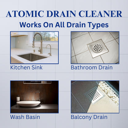 Atomic Heavy Duty Drain Cleaner (450g) – Professional Clog Remover & Pipe Opener