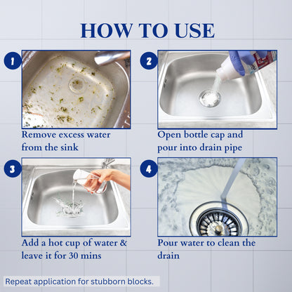 Atomic Heavy Duty Drain Cleaner (450g) – Professional Clog Remover & Pipe Opener