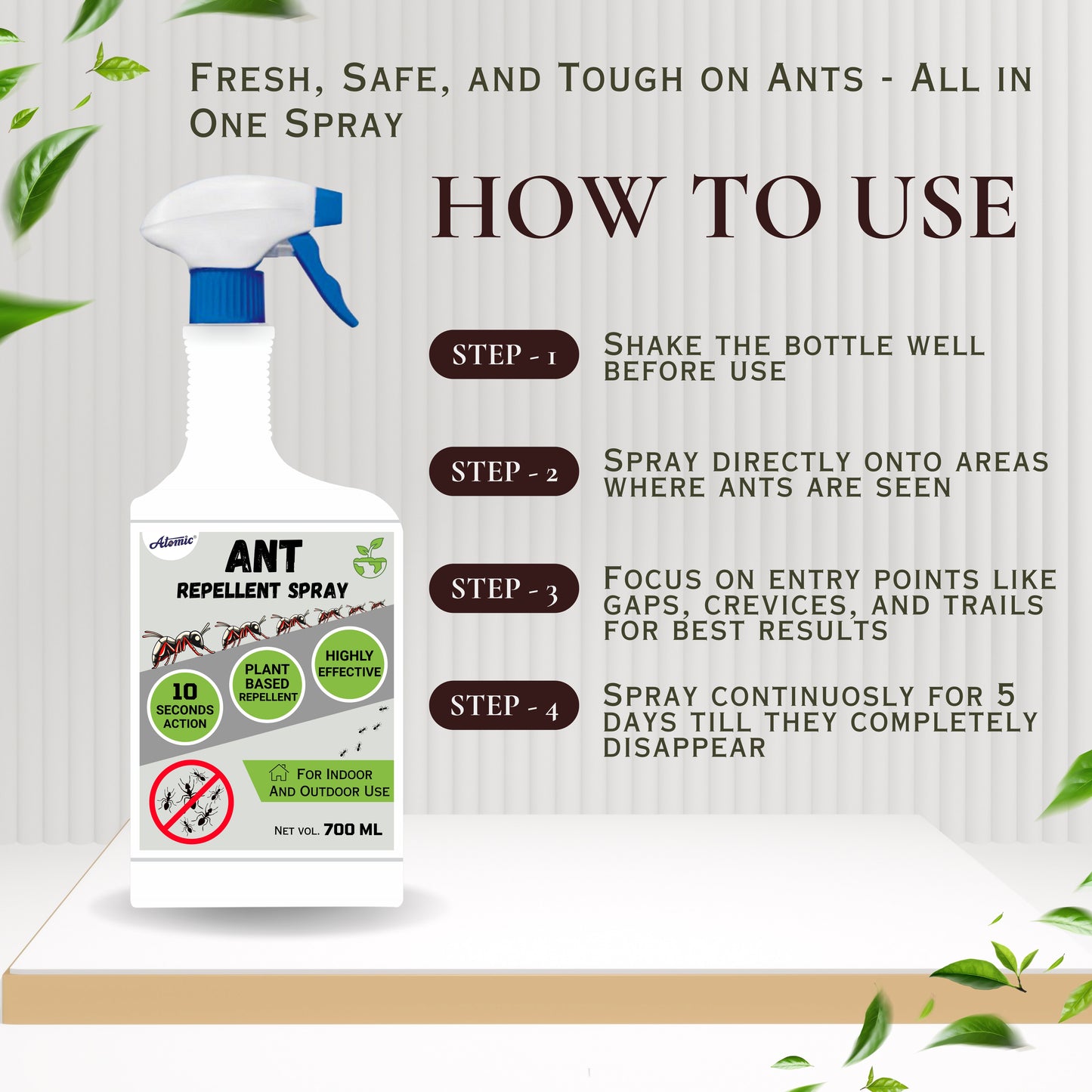 Ant Repellent Spray 700ml – Extra-Strength Formula for Long-Lasting Ant Control