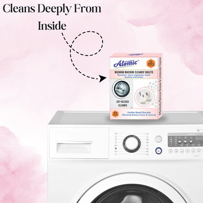 Atomic Professional Oxy-Bleach & Enzyme Descaler – 24 Count Industrial Strength Washer Tablets