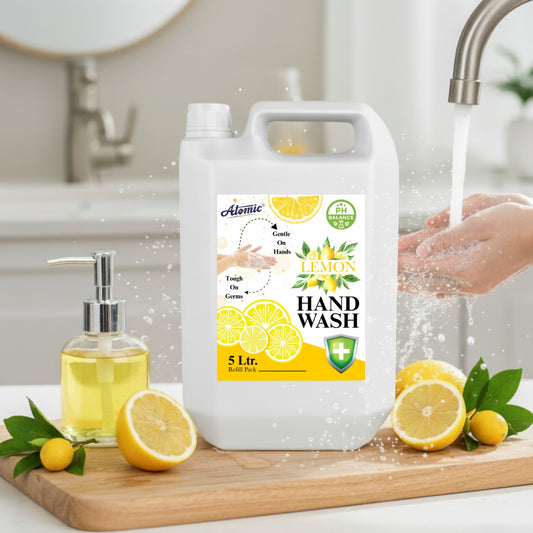 ATOMIC Floor Cleaner – Lemon Power for Deep Clean & Fresh Shine (5 Ltr)