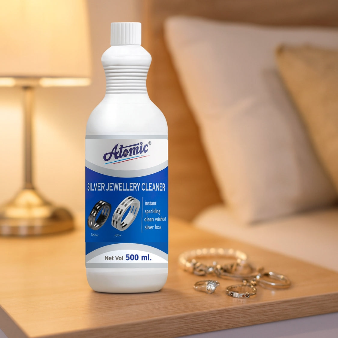 Atomic Silver Jewellery Cleaner 500 ml – Quick Tarnish Removal & Lasting Shine